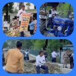 विधानसभा गेट पर पलटी गन्ने की ट्रॉली, सड़क पर लगा गन्ने का ढेर किसानों के बकाया भुगतान को लेकर कांग्रेस विधायक का विरोध